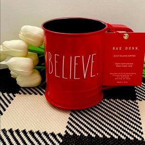 Rae Dunn BELIEVE Flour Sifter